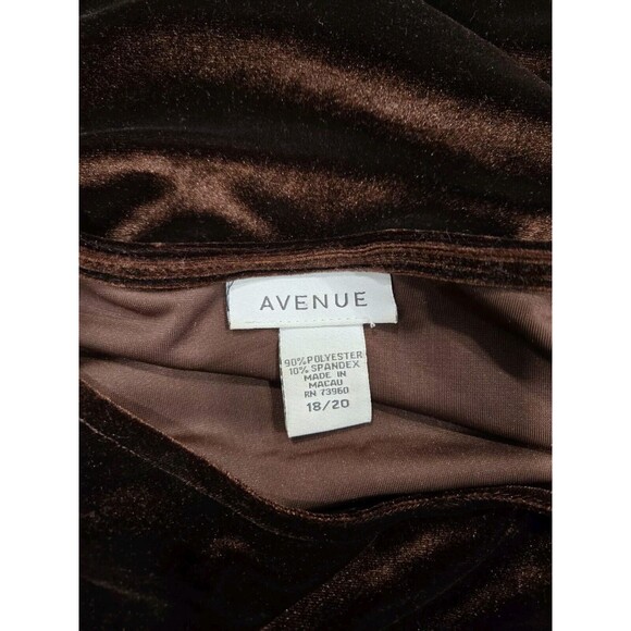 Avenue Sleeveless Blouse Brown Velvet Womens Size 18/20 - Picture 6 of 6